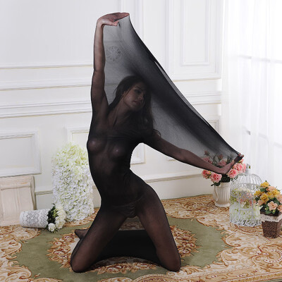 

Womens See Through Stretchy Full Body Pantyhose Sexy Tight Ultra Thin Bodysuit