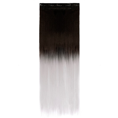 

Synthetic Fiber Clips in on Hair Extension 34 Full Head One Piece 5 Clips Long Silky Straight Curly Wavy