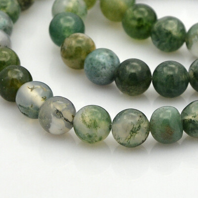 

Natural Moss Agate Round Bead Strands 8mm Hole 1mm about 50pcsstrand 157