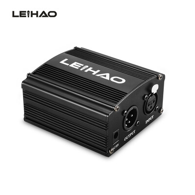 

LEIHAO 48V Phantom Power Supply for Condenser Microphone Music Recording Equipment