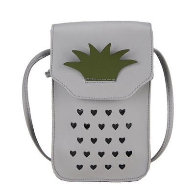 

Mini Cute Fruits Hollow Phone Bag PU Women Shoulder Square Crossbody Bags