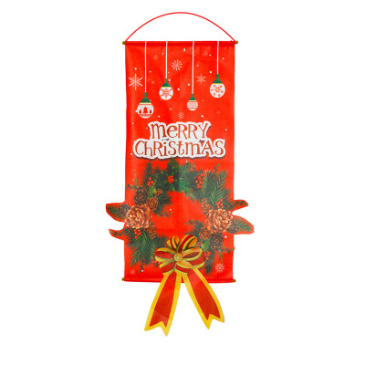 

〖Follure〗Christmas Fabric Hanging Flags Wall Atmosphere Dress Up Home Party Ornament