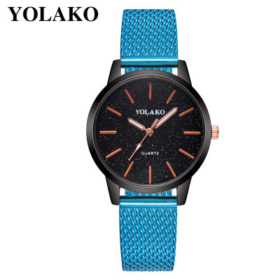 

YOLAKO Quartz Watches Men Women Fashion Watch Elegant Minimalism Casual Leather Clock Ladies Wristwatch relojes mujer 533