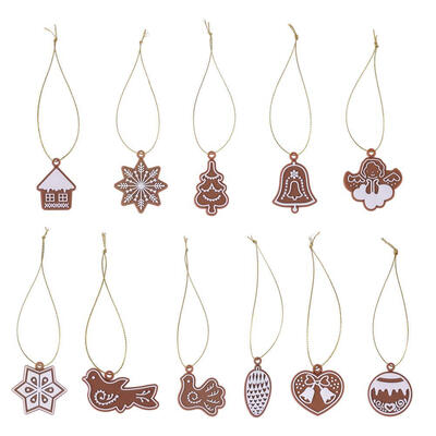 

11pcs Christmas Tree Decorations Silicone Hanging Ornaments Bell Pendant
