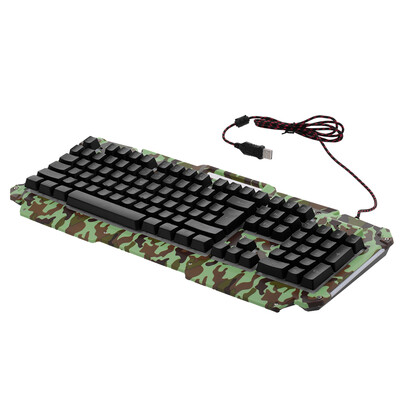 

V200 Wired Gaming Combo 104 Keys 19-Key Rollover Wired Keyboard Floating Keycaps Optical Engine Mouse with Four Color Breathing Li
