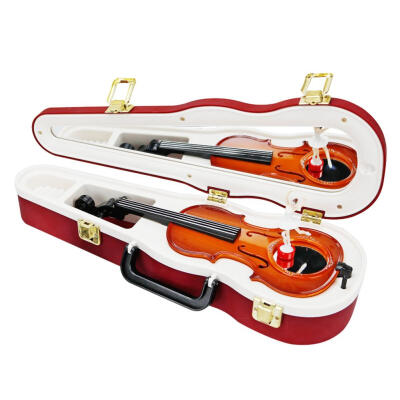 

Creative Violin Music Box Clockwork Musical Case Home Ornament Wedding Gift