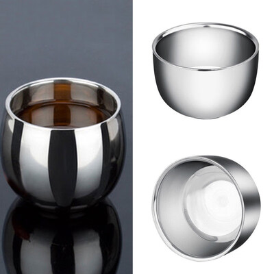 

Portable Double Wall Stainless Steel Cup Heat Insulation Coffee Tea Mug Bowl