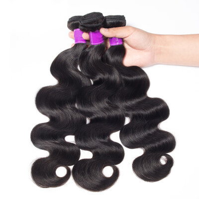 

Amazing Star Peruvian Virgin Hair Body Wave 3 Bundles Human Hair Weave Soft&Bouncy Body Wave Hair Bundles Natural Color