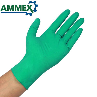 

AMMEX 100Pcs Disposable Nitrile Rubber Glove Powder Free Oil-resistant Gloves for Industry Home Food Medical Dental Use