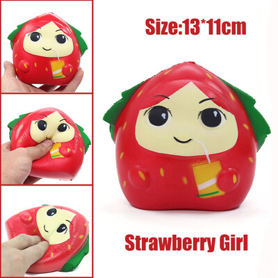 

YIWULAStrawberry Girl Jumbo Scented Super Slow Rising Kids Toy Stress Reliever Toy