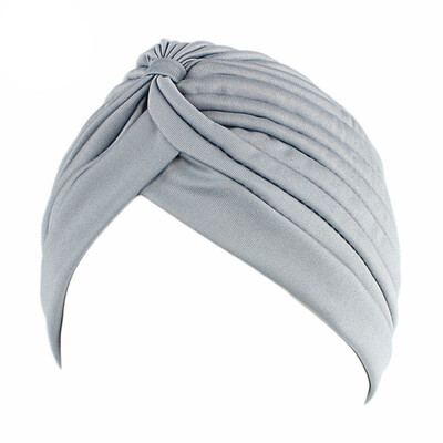 

Women Beanie Muslim Bonnet Indian Pleated Hat Elastic Islamic Chemo Cap Turban