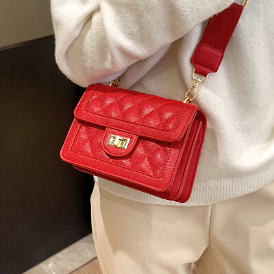 

Net red texture small square bag ocean shoulder bag casual high-end bag female 2019 new wave Korean version of the Messenger bag