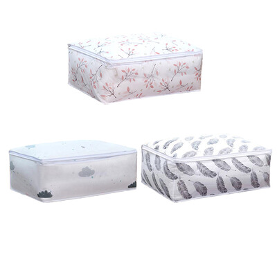 

Branch Cloud Feather Printed Quilt Storage Bag Dustproof Moistureproof Wardrobe Clothing Blanket Organize Case Clothes Organizer