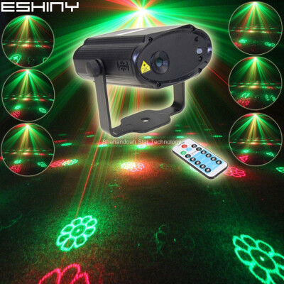 

ESHINY Remote Mini R&G Laser Christmas 12 Patterns Projector Dance Disco Bar Family Party Xmas Stage DJ Light Show T19