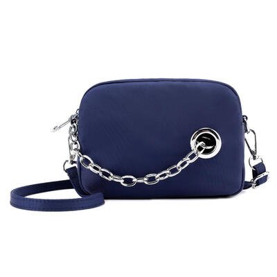 

Solid Color Chain Shoulder Messenger Handbags Women Nylon Crossbody Bags