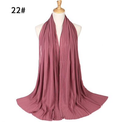 

Pearl Chiffon Pleated Muslim Womens Headscarf Wholesale 2018 Huis Costumes Wrinkled Hot Headscarf MSL022
