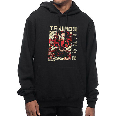 

Men Fashion Anime Demon Slayer Cartoon Pattern Printed Hoodies Sweatshirt