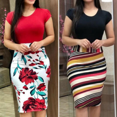 

Womens Elegant Floral Wear to Work Office Business Party Bodycon Pencil Dress