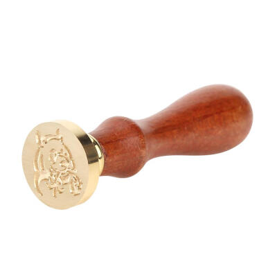 

Animal Pattern Antique Retro Customs Wood Handle Metal Sealing Wax Stamps