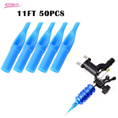 

〖Follure〗ATOMUS 50pcs Plastic Sterile Disposable Tattoo Tips Needle Blue 5FT