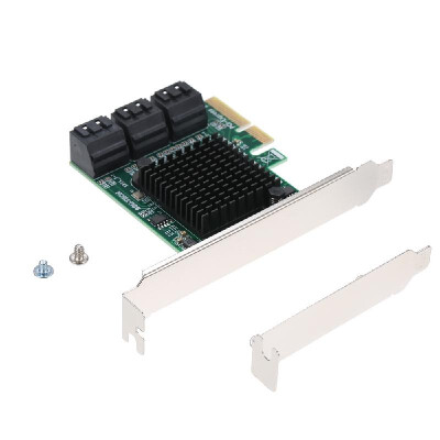 

PCI-E SATA III 6 Ports Adapter Card PCI Express to SATA Controller Card SATA Expansion Card with Low Profile Bracket