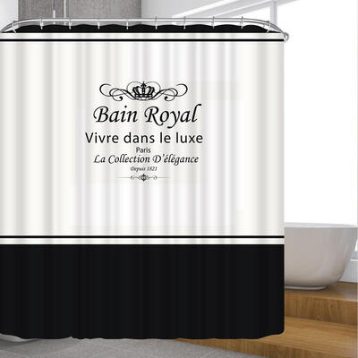 

Greensen 180180cm Polyester Fiber Imperial Crown Pattern Waterproof Bathroom Shower Curtain with Hook