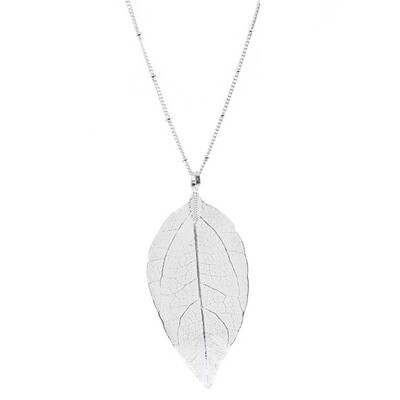 

Women Fashion Leaves Leaf Sweater Pendant Necklace & Ladies Long Chain Jewelry