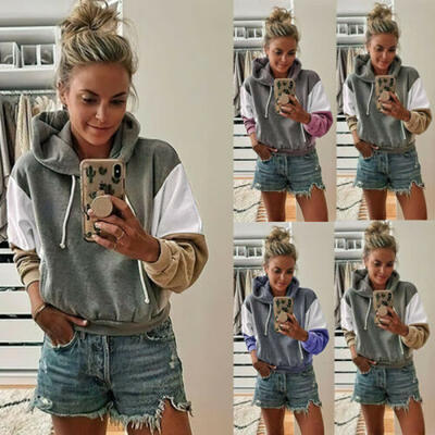 

Women Hooded Long Sleeve Sweatshirt Hoodie Pullover Jumper Sweater Outwear Tops