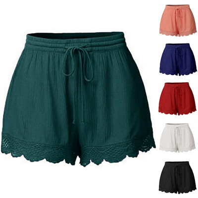 

Starmoon Fashion Women Lace Plus Size Rope Tie Shorts Yoga Sport Pants Leggings Trousers