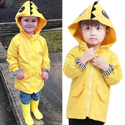 

Fashion Kids Newborn Baby Girl Boy Dinosaur Jackets Hooded Tops Coat Outerwear Autumn