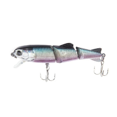 

Artificial Three Jointed Minnow Fishing Lure Tackle Bionic Hard Bait Lifelike with 2 Treble Hooks Orange