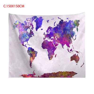 

Toponeto Vintage World Map Wall Tapestries Hanging Hippie Tapestry Bedspread Yoga Mat New