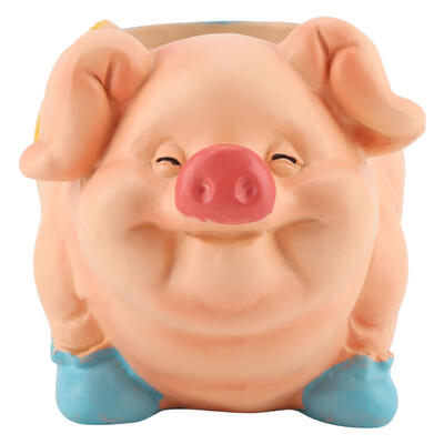 

Greensen Mini Modern Succulent Plant Pig Pots Small Resin Containers Garden Flower Pots