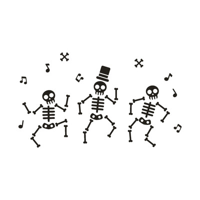 

〖Follure〗Happy Halloween Bone Wall Sticker Window Home Decoration Decal Decor