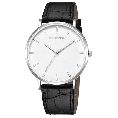 

Gobestart Fashion Mens Leather Military Casual Analog Quartz Wrist Watch Business Watches