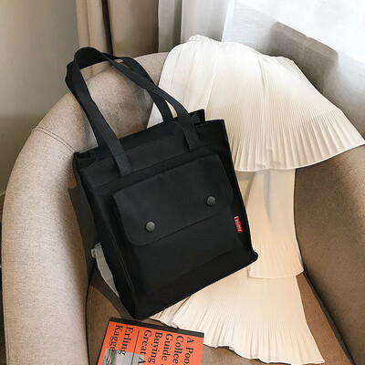 

Simple ins leisure canvas bag Korean Joker Tote bag new 2019 fashion shoulder slung womens bags