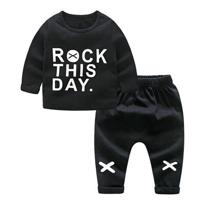 

Spring Baby Long Sleeve T-shirt Pants Set 2pcs Cute Letters Print Outfits