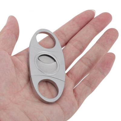 

Greensen Portable Double Stainless Steel Blade Pocket Cigar Cutter Scissors Tobacco Cutting Tool