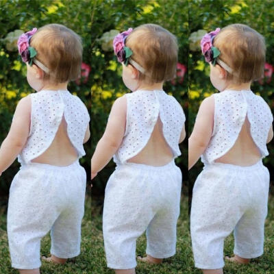 

Newborn Toddler Baby Girls Kid Backless Summer T-shirt TopPants Clothes Outfit