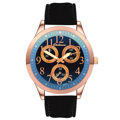 

Gobestart Fashion Leather Mens Quartz Watch Mens Watch Luxury Casual Watch Clock