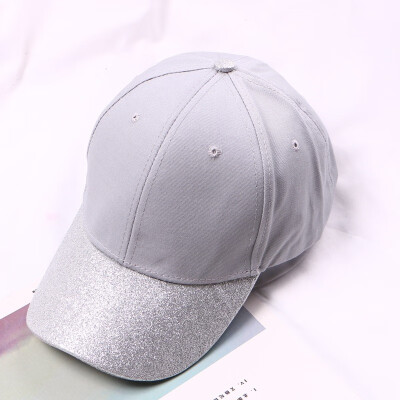 

2019 Hat SpringSummer Womens Leisure Seinted Baseball Cap Bending Eaves Pure Color Shade Hip-Hop Cap Korean Version Tide