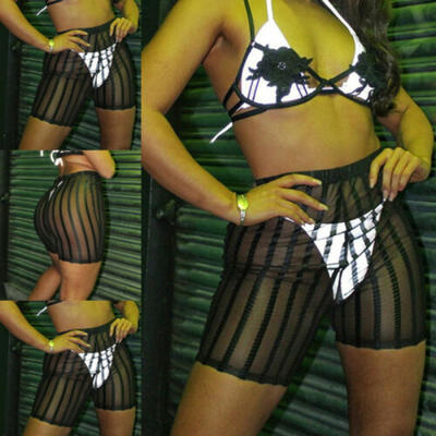 

Sexy Women See Through Sheer Mesh Legging Shorts Half Pants Stockings Trousers