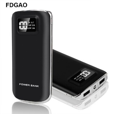 

FDGAOdigital display ultra-thin mobile power 10000 mAh charging treasure portable power phone universal type black