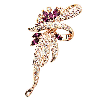 

Fashion Style New Accessories Elegant Crystal Color Rhinestones Flower Brooch Pins For Women Wedding jewelry Gift