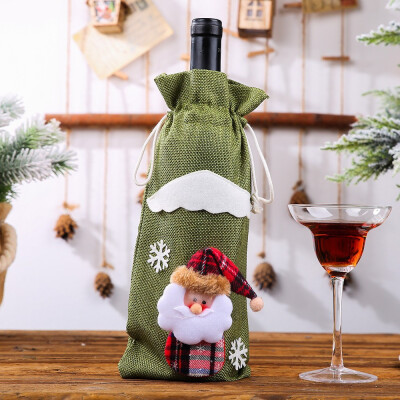 

Siaonvr Christmas Decoration Santa Claus Bottle Wine Champagne Bottle Bag Gift Decoratio