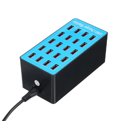 

USB Smart Charger with 20 Ports Power Adapter of Universal Compatibility Charging Station for Family&Office Use