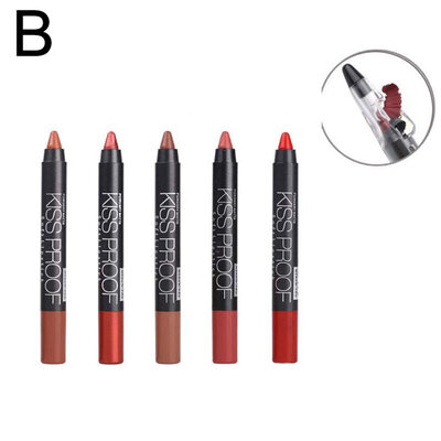 

5Pcs MENOW Long Lasting Waterproof Lip Cream Non-sticky Lipstick with Penknife