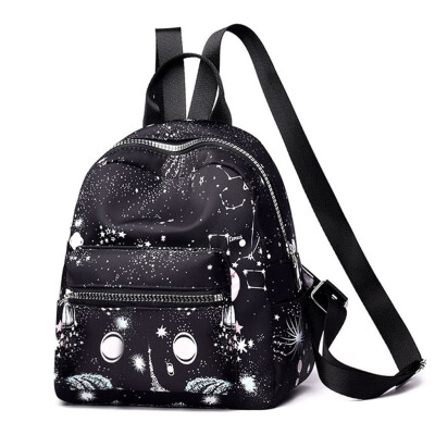 

Tailored Fashion Womens Outdoor Simple Star Zipper Oxford Oxford Backpack Travel Bag