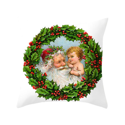 

〖Follure〗Christmas Series Home Decor Polyester Peach Skin Pillow Case 18x18in
