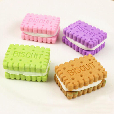 

Pencil Eraser 4pcs Mini Cute Biscuit Children Stationery